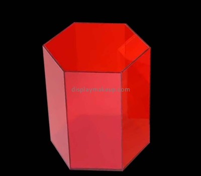 Custom wholesale acrylic hexagon skin care beauty box DMO-838