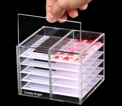 Wholesale custom acrylic eyelash nail extensions organizer box DMO-1018