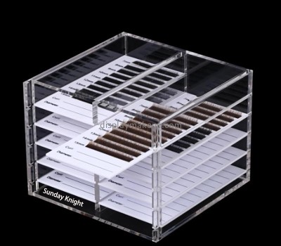 Wholesale custom acrylic fake lashes extensions organizer box DMO-1015