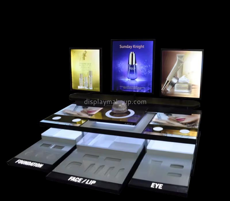 Custom wholesale acrylic skincare display stand with LED DMD-3151