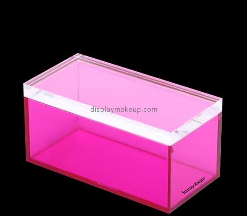 Custom wholesale acrylic cosmetic storage display box with lid DMO-901