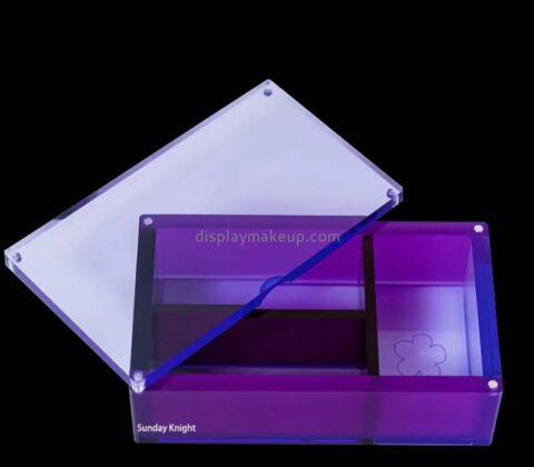 Custom wholesale acrylic magnetic cosmetic box with dividers DMO-897