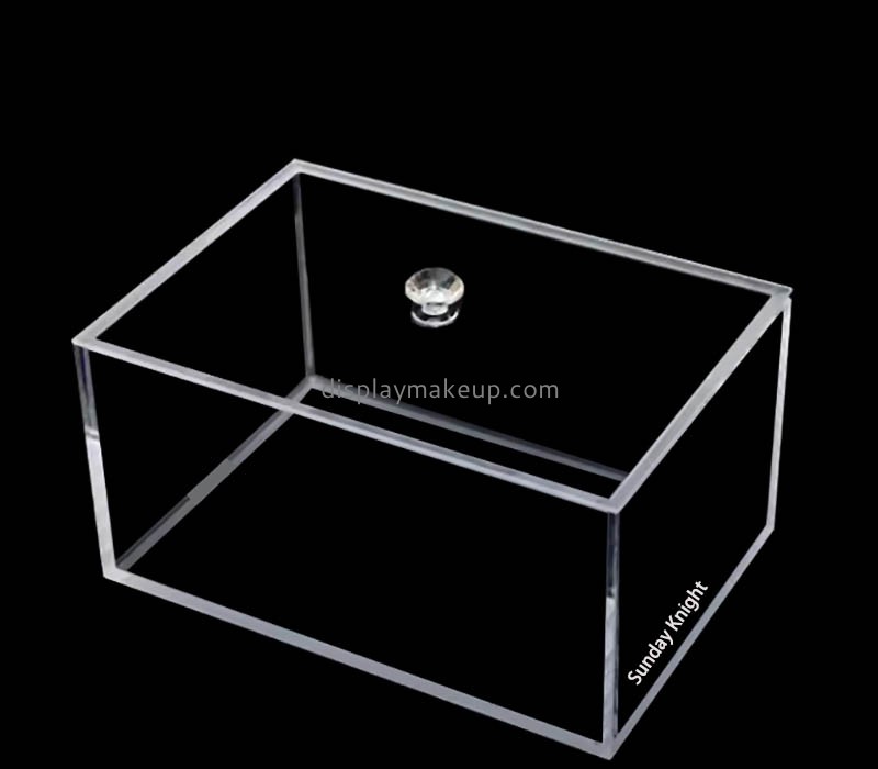 Custom wholesale acrylic skincare storage box with lid DMO-895