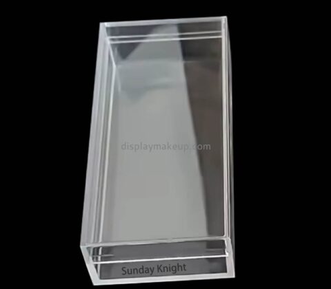 Custom wholesale acrylic desktop makeup brushes box with lid DMO-893