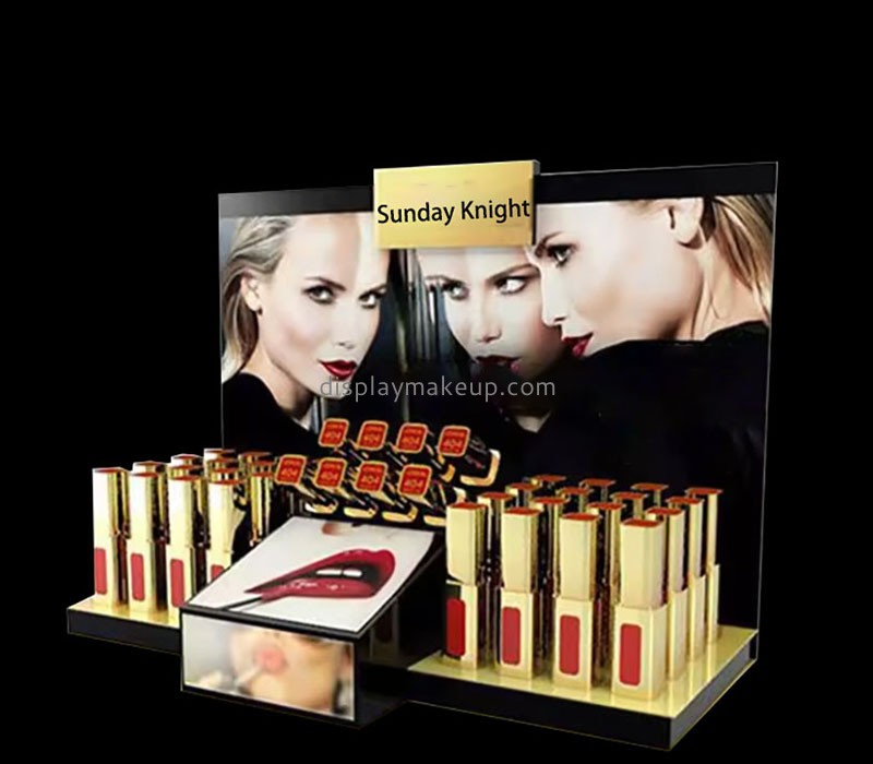 Custom wholesale acrylic lipsticks display props with backboard DMD-3137