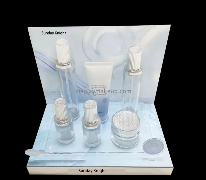 Custom wholesale acrylic skincare display props with backboard DMD-3135