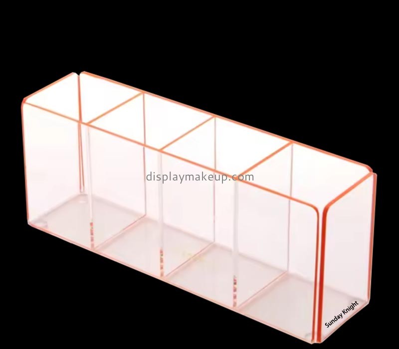 Custom wholesale acrylic 4 grid cosmetics brushes organizer DMO-885