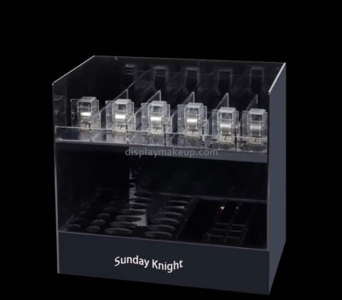 Custom wholesale acrylic countertop 2 tiers cosmetic display stand DMD-3110