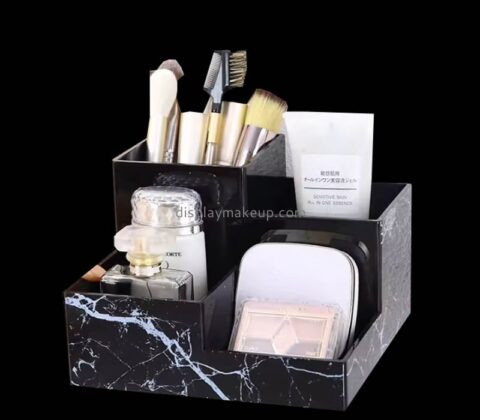 Custom wholesale acrylic 4 dividers cosmetic organizer DMO-854