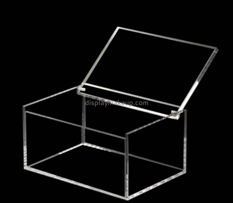 Custom acrylic skin care makeup hinged lid box DMO-830