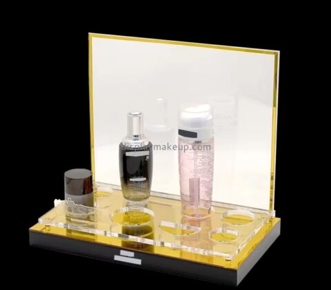 Custom acrylic trade show skin care display stand DMD-3044