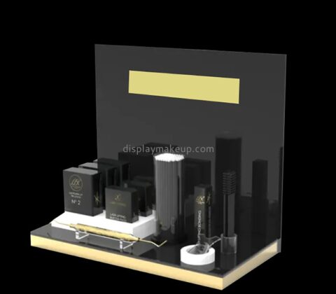 Custom acrylic makeup countertop display props for retail shop DMD-3035