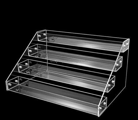 Custom clear acrylic 4 tier perfume display riser DMD-3032