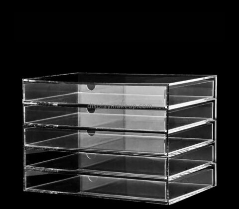 Custom clear acrylic skin care 5 drawers organizer DMO-780