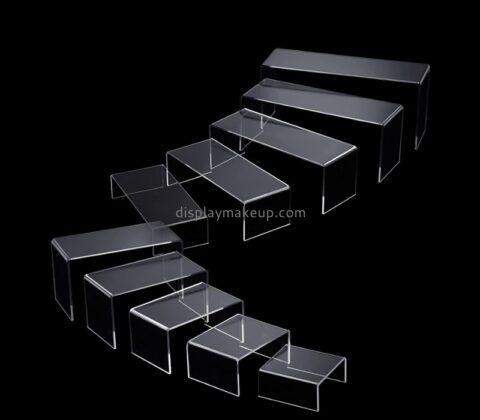 Custom clear acrylic beauty items countertop display risers DMD-3026