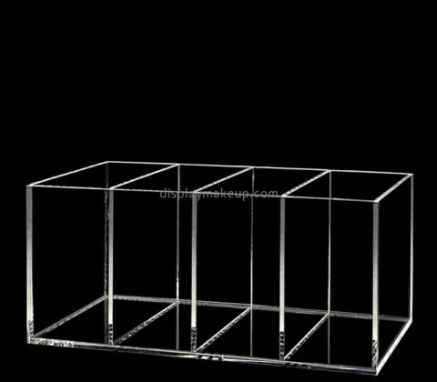 Custom clear acrylic 4 compartments makeup brushes organiser holder DMO-763