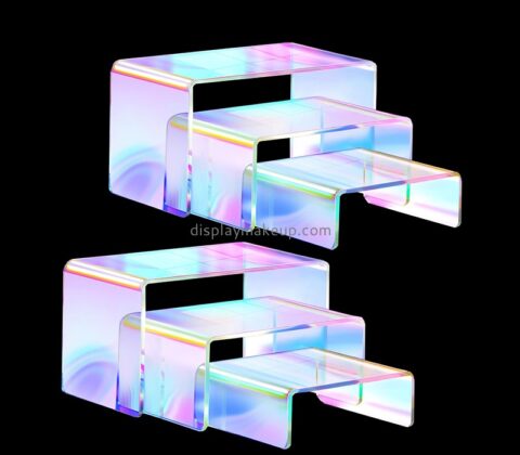 Acrylic products supplier custom iridescent plexiglass shampoo soap display risers DMD-2979