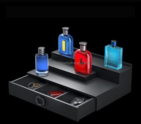 Plexiglass products supplier custom acrylic cologne display stand shelf DMD-2966