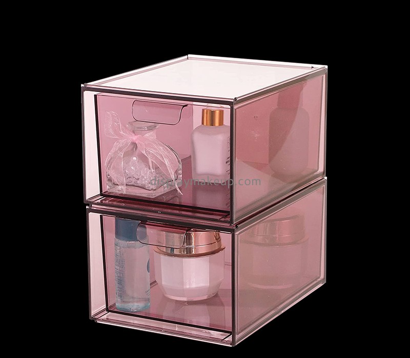 Acrylic boxes supplier custom perspex skin care item drawer organizer box DMO-714