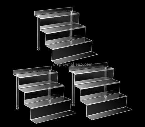 Lucite display manufacturer custom acrylic 4 tiers perfume shelf risers DMD-2964