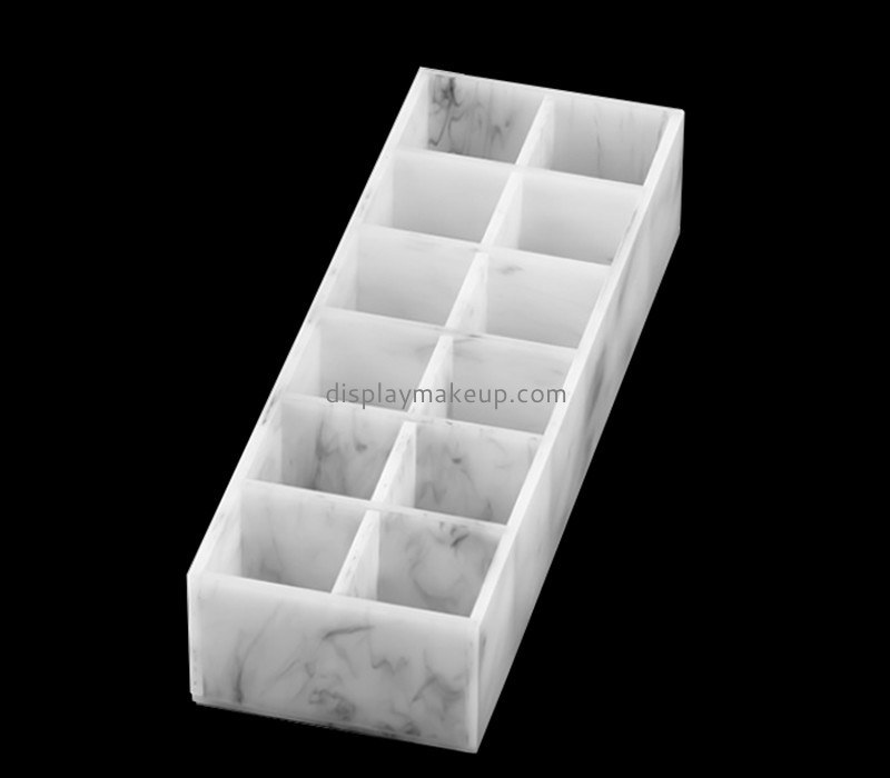 Acrylic display supplier custom imitation marble pattern plexiglass cosmetic display holder DMD-2942