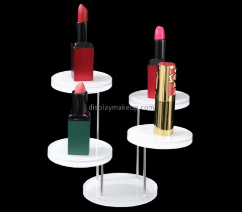 Acrylic display manufacturer custom plexiglass 5 tiers round plate makeup display rack DMD-2940