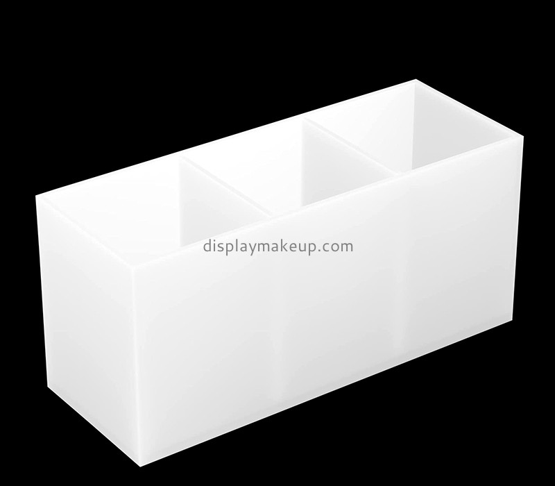 Acrylic display manufacturer custom plexiglass makeup pen holder 3 compartments DMD-2928