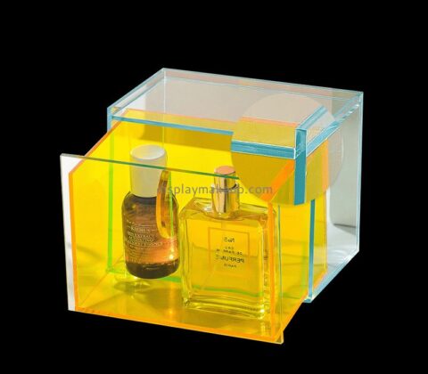 Perspex display manufacturer custom acrylic personal care item storage box DMO-677