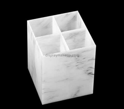 Perspex display supplier custom imitation marble pattern acrylic makeup storage box DMO-671