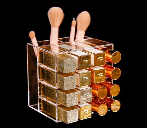 Acrylic display manufacturer custom plexiglass lipstick brushes organizer DMO-655