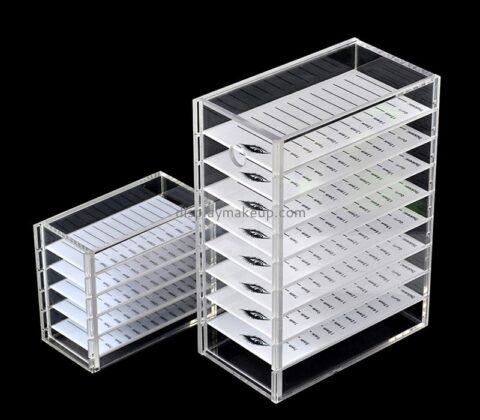 China perspex supplier custom acrylic fake lashes organizer box DMO-645