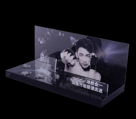 Plexiglass display supplier custom acrylic men\'s skin care products display rack facial cleanser display rack cosmetics display props DMD-2872