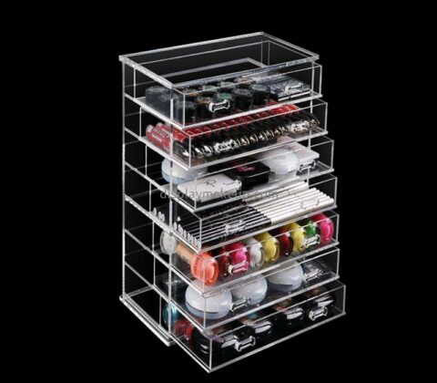 Plexiglass boxes supplier custom acrylic skincare products organizer drawer box DMO-626