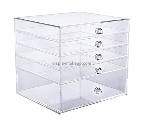 Factory wholesale acrylic makeup acrylic organizer acrylic cosmetic case acrylic makeup organizer 5 drawers DMO-030