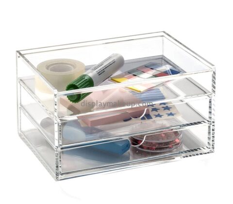 Custom 3 tiers clear makeup storage box DMO-005