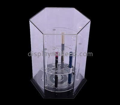 Custom acrylic lipstick display stand plexiglass rotating stand lucite turning lipstick display case DMD-2820