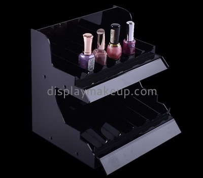 Custom 2 tiers black acrylic nail polish display rack DMD-2810