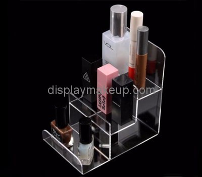 Custom 3 tiers clear acrylic makeup display stands DMD-2741