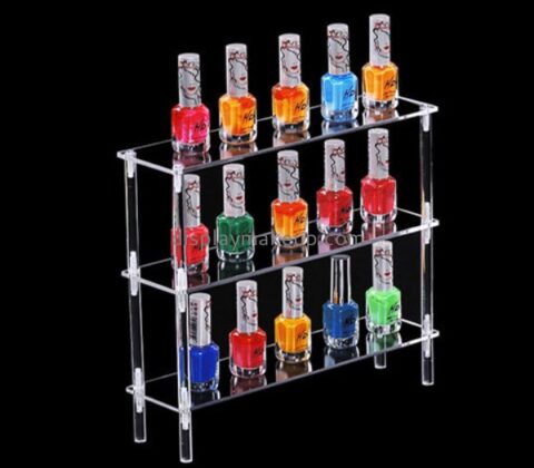 Custom 3 tiered acrylic cosmetic display risers DMD-2595