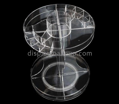 Custom round clear acrylic makeup display holder DMD-2590