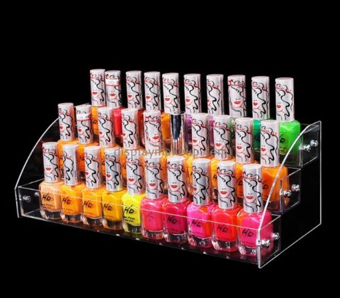 Clear acrylic 3 tiered cosmetics display stands DMD-2565