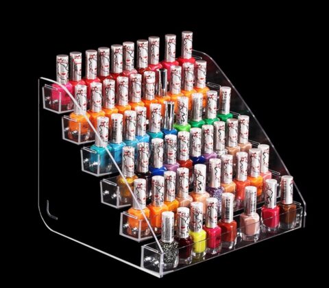 Customize perspex tiered makeup stand DMD-2161