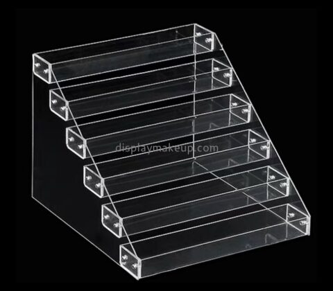 Bespoke tiered transparent acrylic product display stands DMD-1298