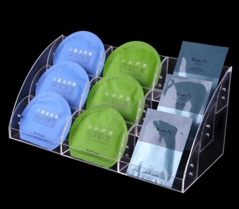 Cosmetic display stand suppliers custom acrylic mask holder DMD-986