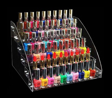 Factory direct sale acrylic cosmetic display stand plastic counter display stands nail varnish display DMD-188