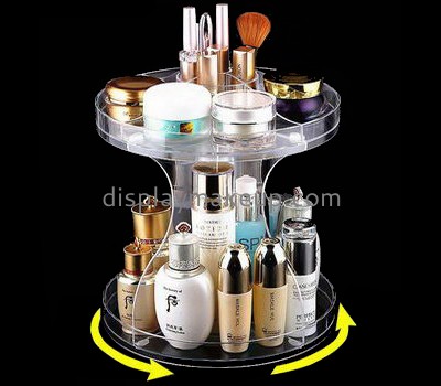 Wholesale acrylic plastic display shelves rotating counter display cosmetic organizer DMD-184