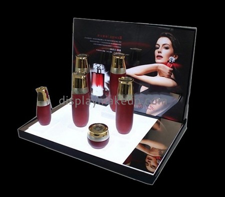 Customized acrylic cosmetic counter display makeup mac cosmetic display stand display for cosmetic DMD-104