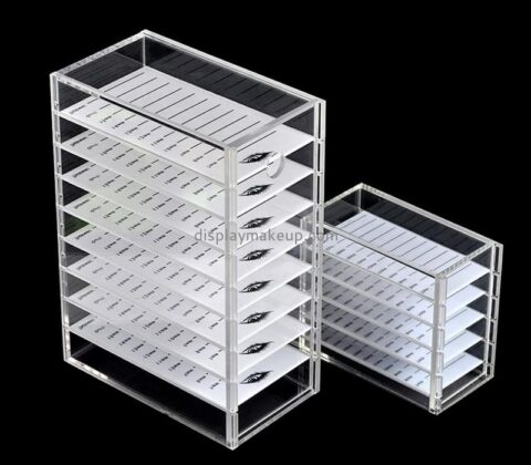 Wholesale acrylic counter display box acrylic makeup organiser plastic cosmetic box DMD-089