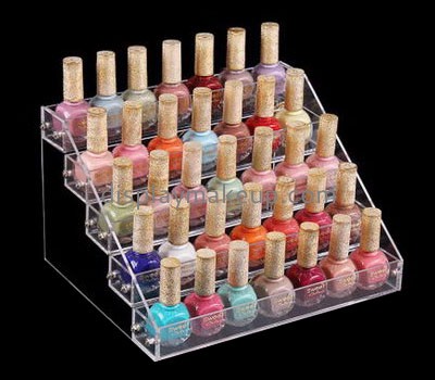 Custom design 5 rows transparent acrylic nail polish rack DMD-019