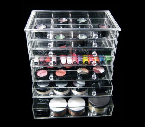 Acrylic manufacturers customized acrylic cosmetic storage containers drawer box DMO-617